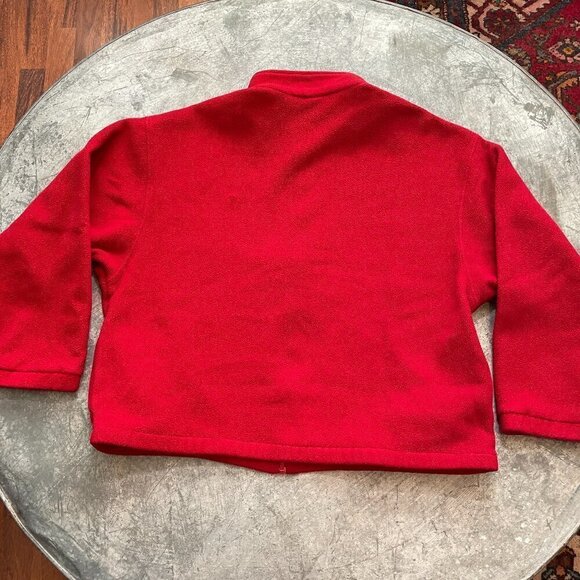 Vintage Speedo 80s 90s Fleece Embroidered Logo Red Full Zip Sweatshirt Jacket - Picture 9 of 12